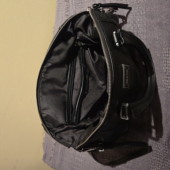 Calvin Klein Soft Leather Barrel Satchel - Picture 6 of 7